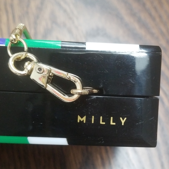 MILLY Diamond Square Box Clutch NWT